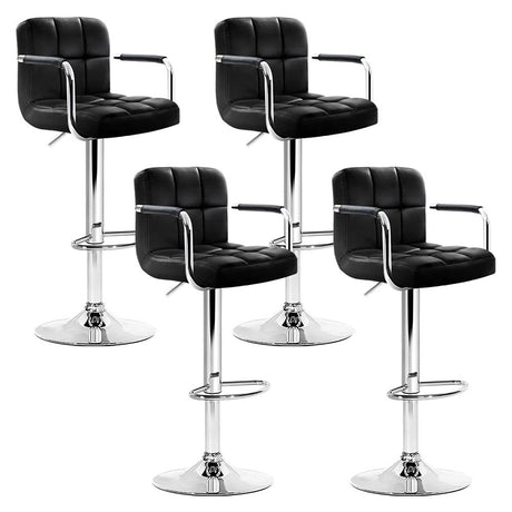 Artiss 4x Modern Leather Bar Stools with Armrest