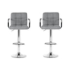 Artiss Noa Grey Bar Stools with Armrest