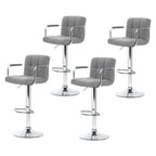 Artiss Noa Grey Bar Stool with Armrest