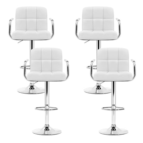 Artiss 4x Modern Leather Bar Stools with Armrest