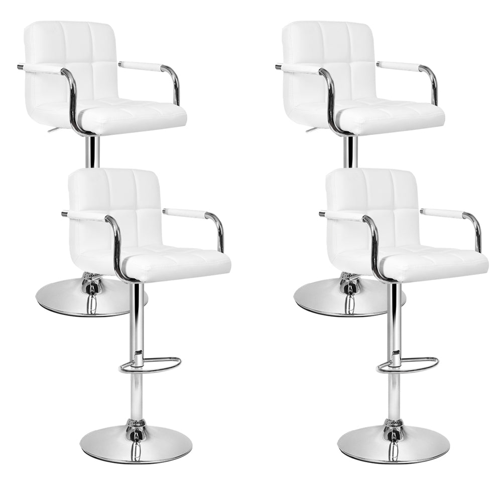 Artiss 4x Modern Leather Bar Stools with Armrest