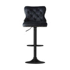 Artiss Adjustable Velvet Bar Stools - Set of 2