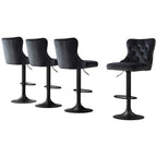 Artiss Industrial Velvet Bar Stool Set