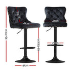 Artiss Industrial Velvet Bar Stool Set