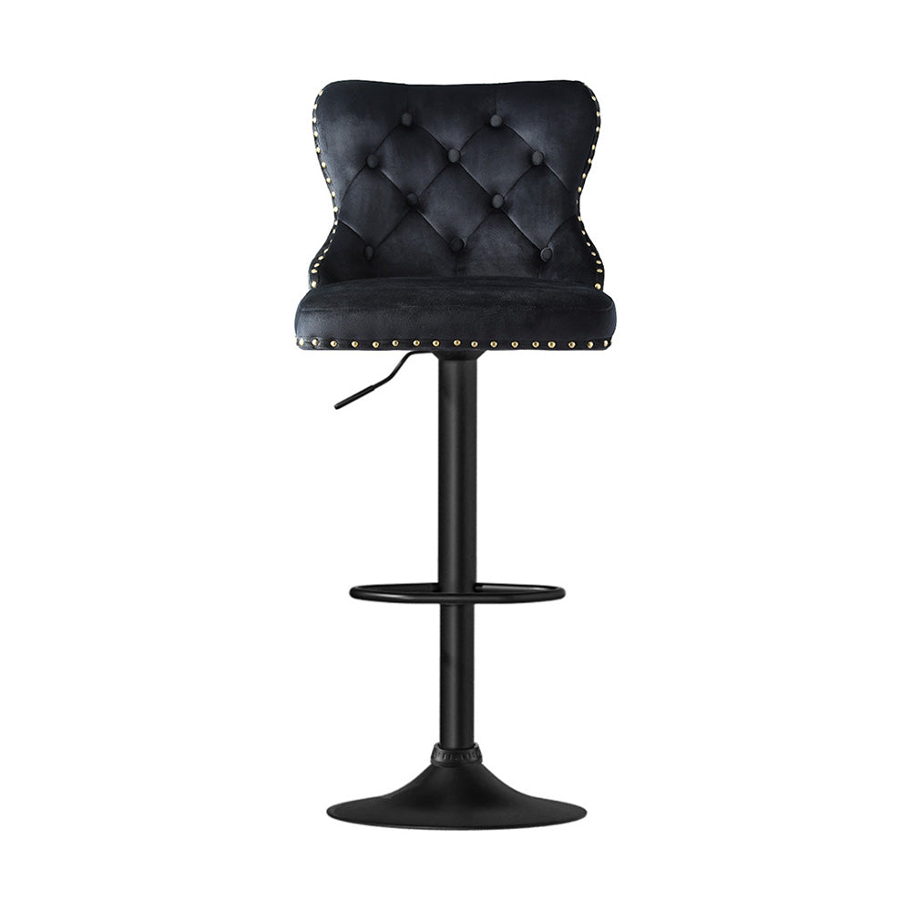 Artiss Industrial Velvet Bar Stool Set