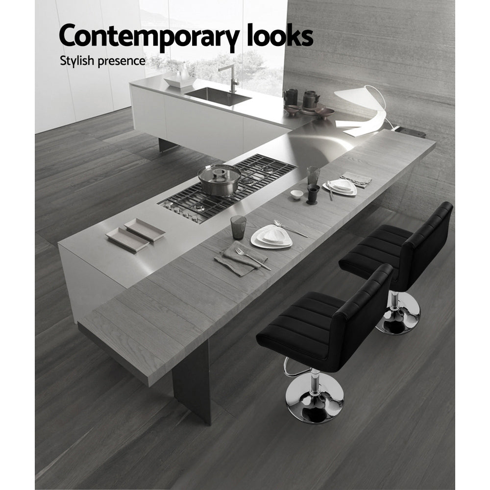 Artiss Como Bar Stool - Gas Lift Leather