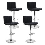 Artiss 4x Adjustable Black Bar Stools
