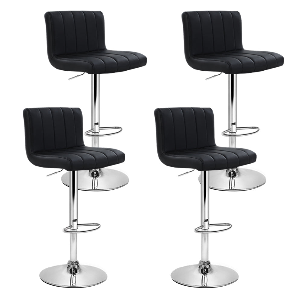 Artiss 4x Adjustable Black Bar Stools