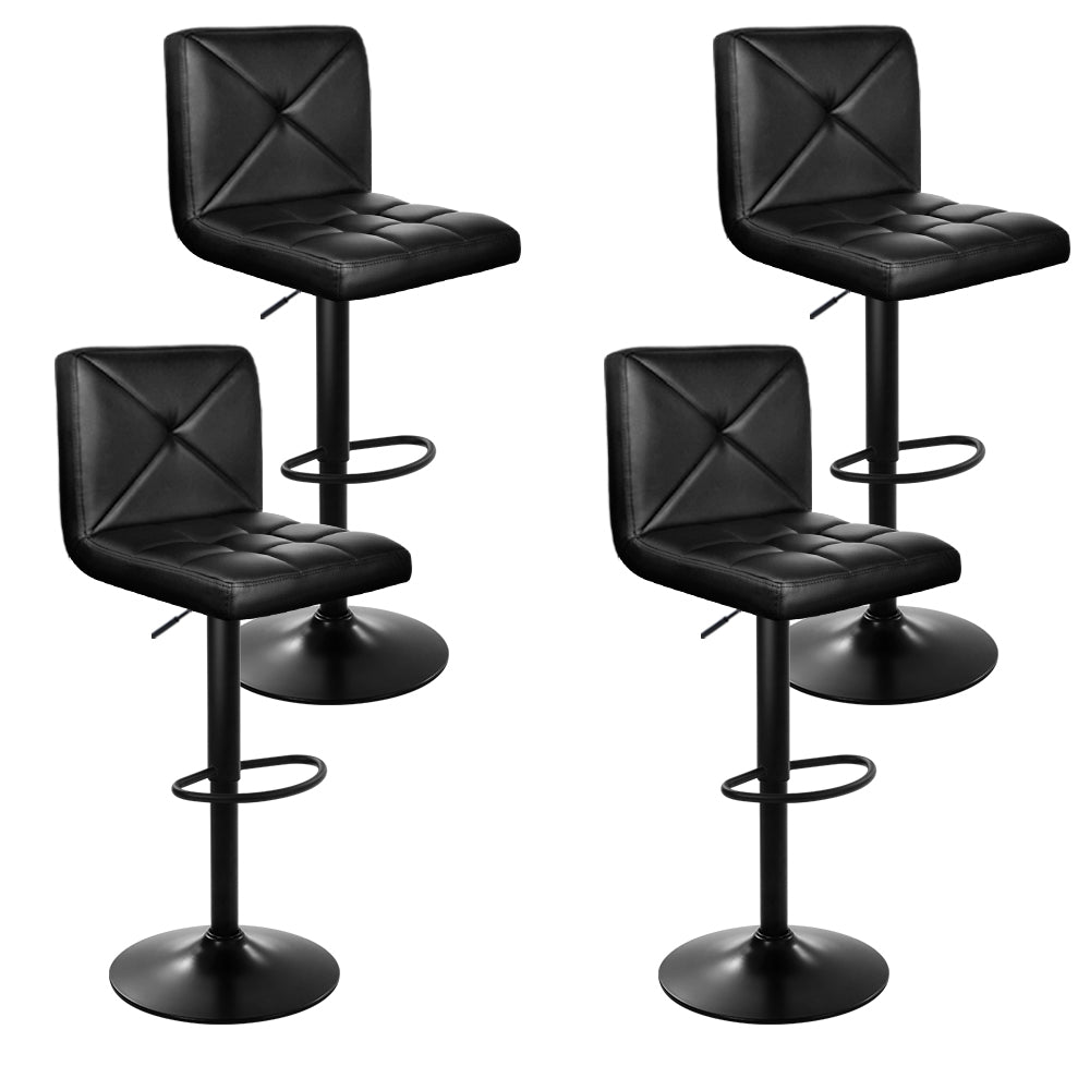 Artiss Black Gas Lift Bar Stools (Set of 4)