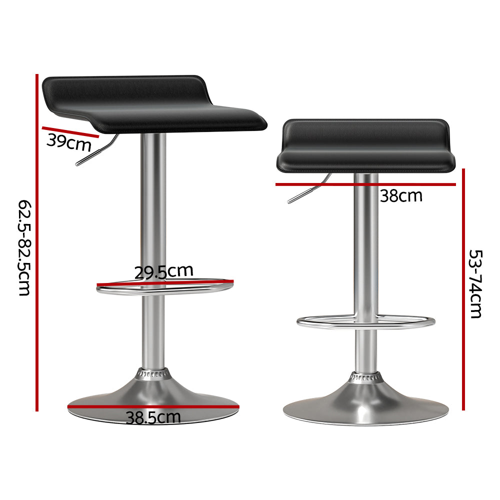 Artiss Wade Contemporary Bar Stools - Black