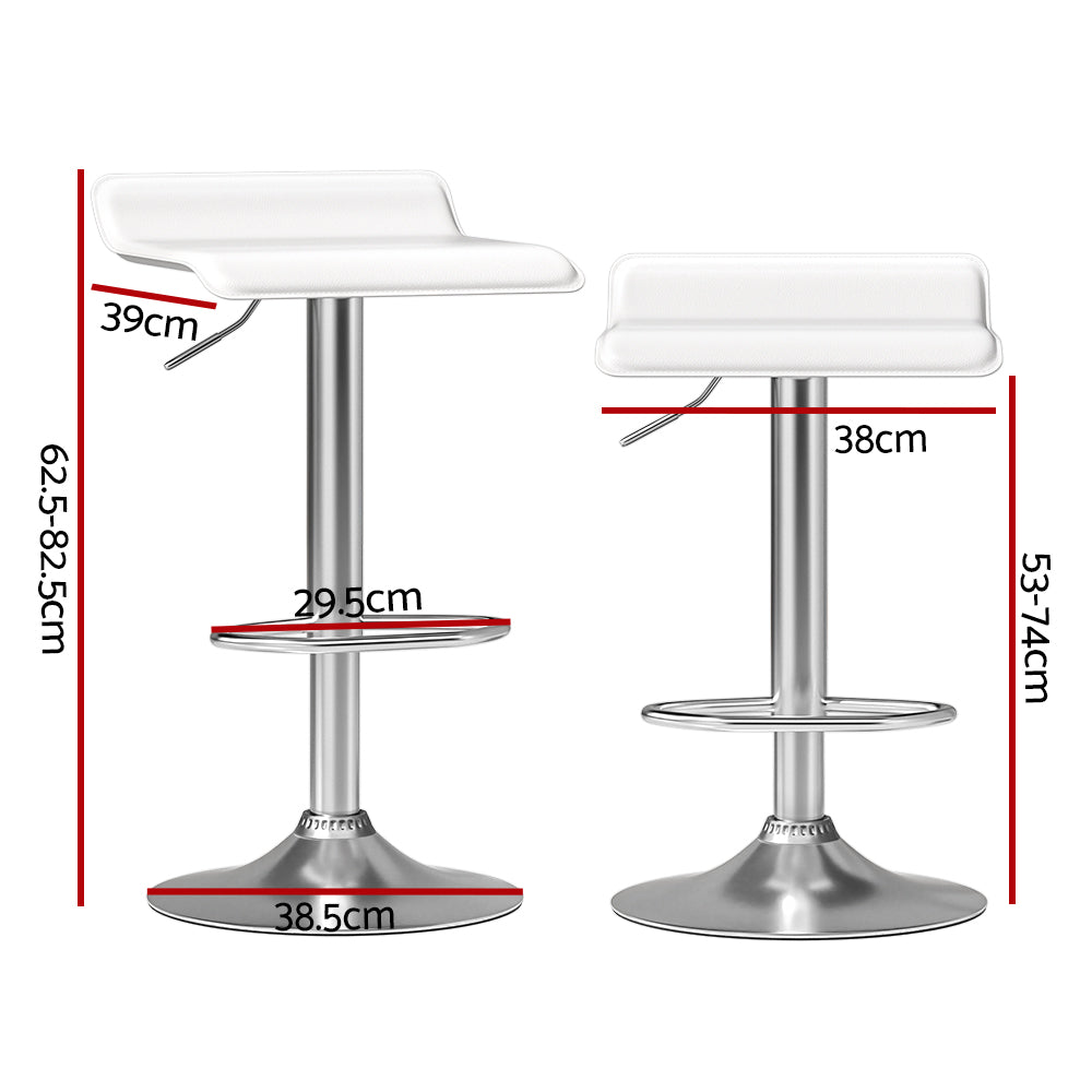 Artiss Wade White Faux Leather Bar Stool