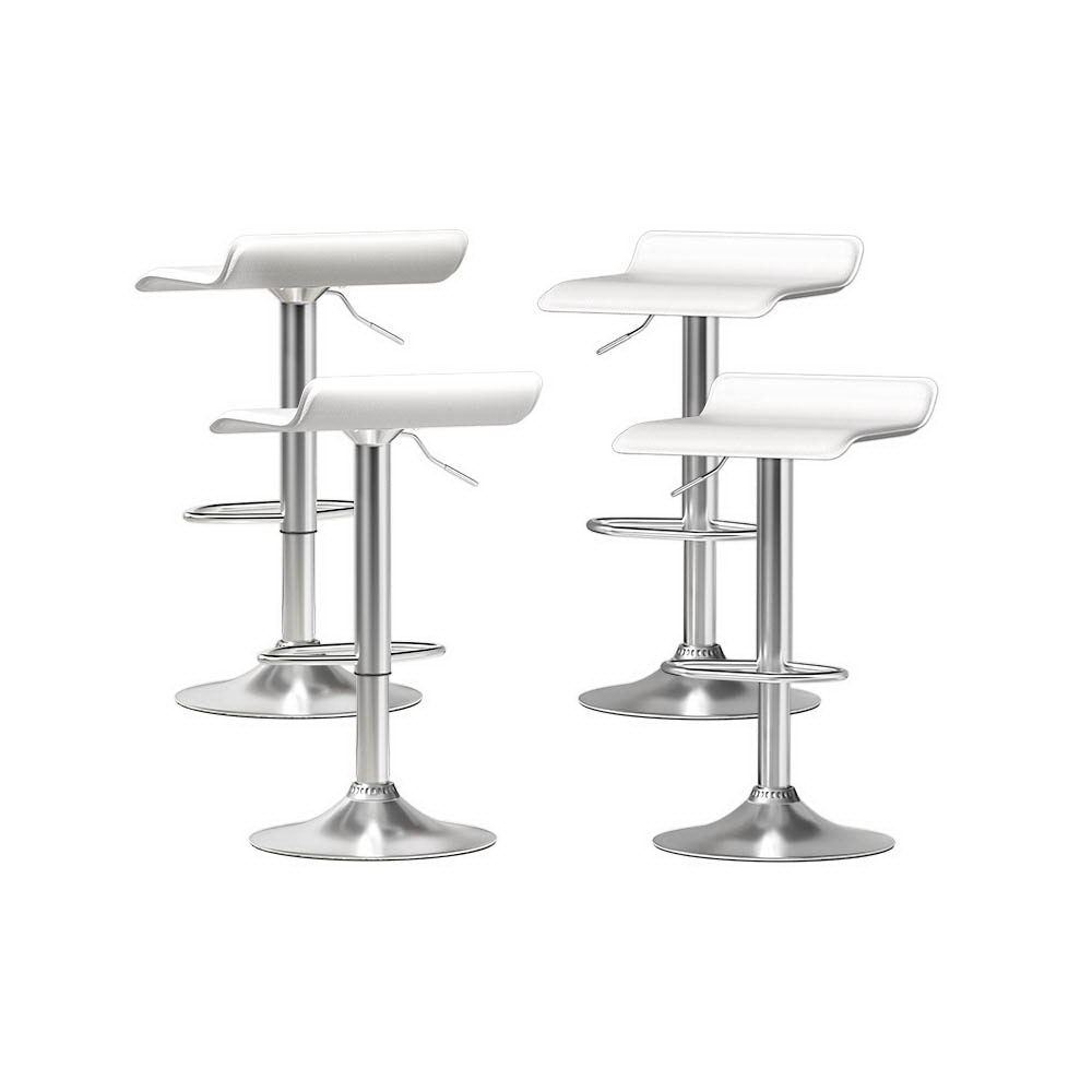 Artiss Wade White Faux Leather Bar Stool
