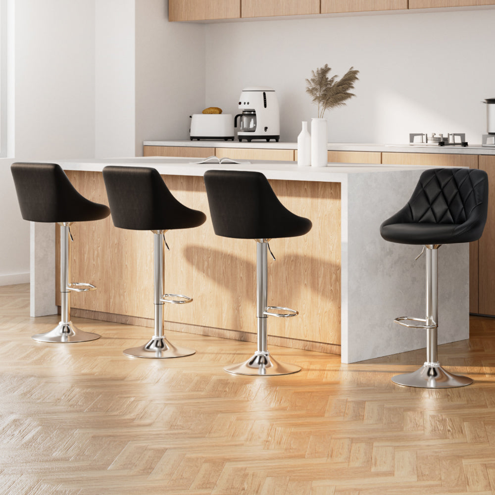 Artiss Elan Leather Padded Gas Lift Bar Stool