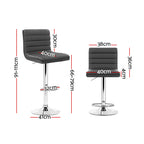 Artiss Adjustable Swivel Bar Stools - 2 Pack