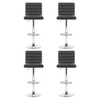 Artiss Grey PU Leather Bar Stools Set of 4