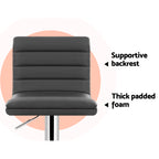 Artiss Grey PU Leather Bar Stools Set of 4