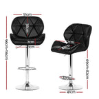 Artiss Adjustable Gas Lift Padded Leather Bar Stools