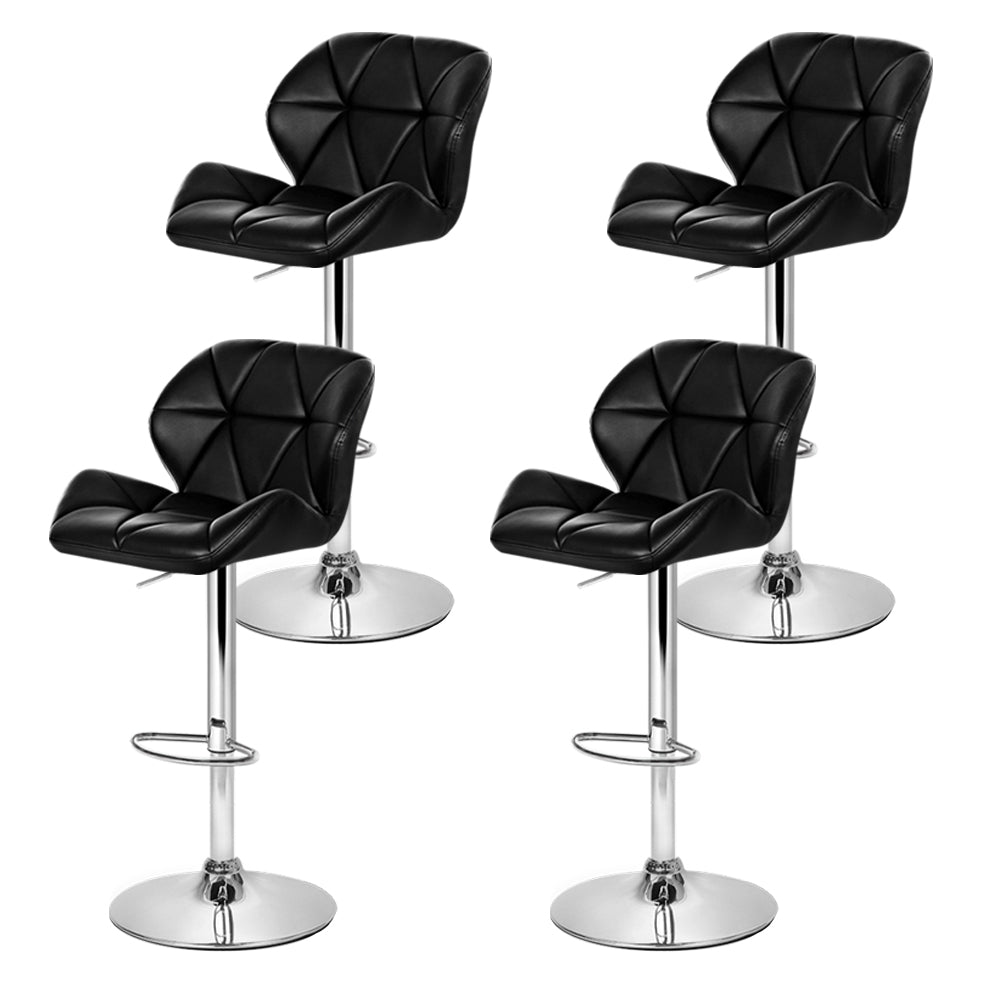 Artiss Adjustable Gas Lift Padded Leather Bar Stools