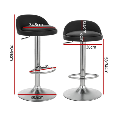 Artiss Adjustable PU Leather Bar Stools