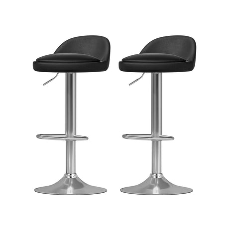 Contemporary Adjustable PU Leather Bar Stools
