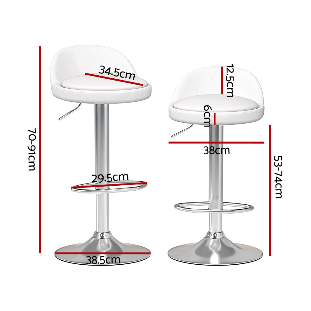 Artiss Adjustable PU Leather Bar Stools