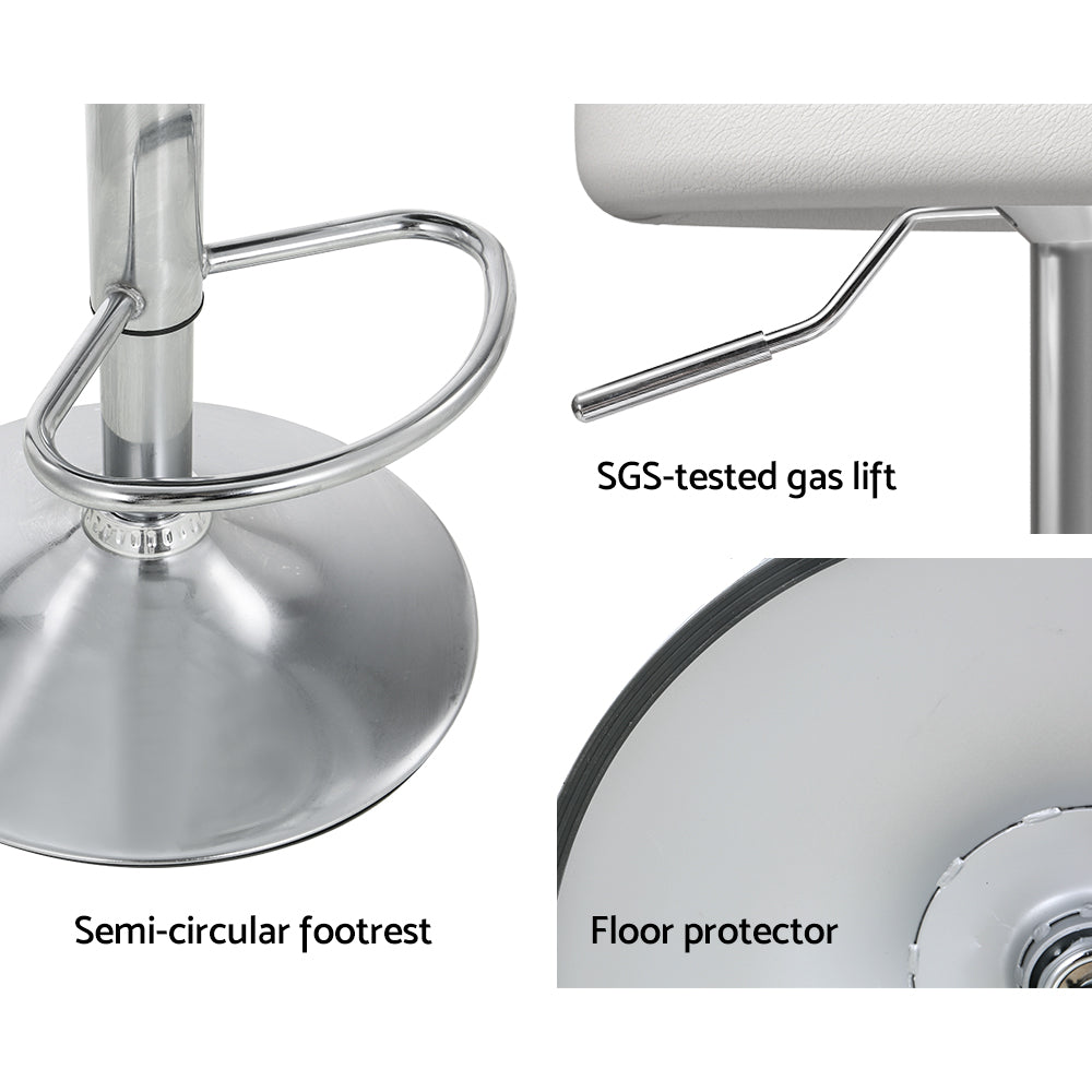 Contemporary Adjustable PU Leather Bar Stools