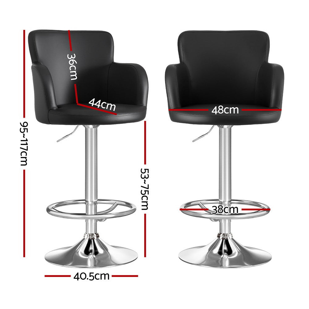 Artiss Adjustable PU Leather Bar Stools