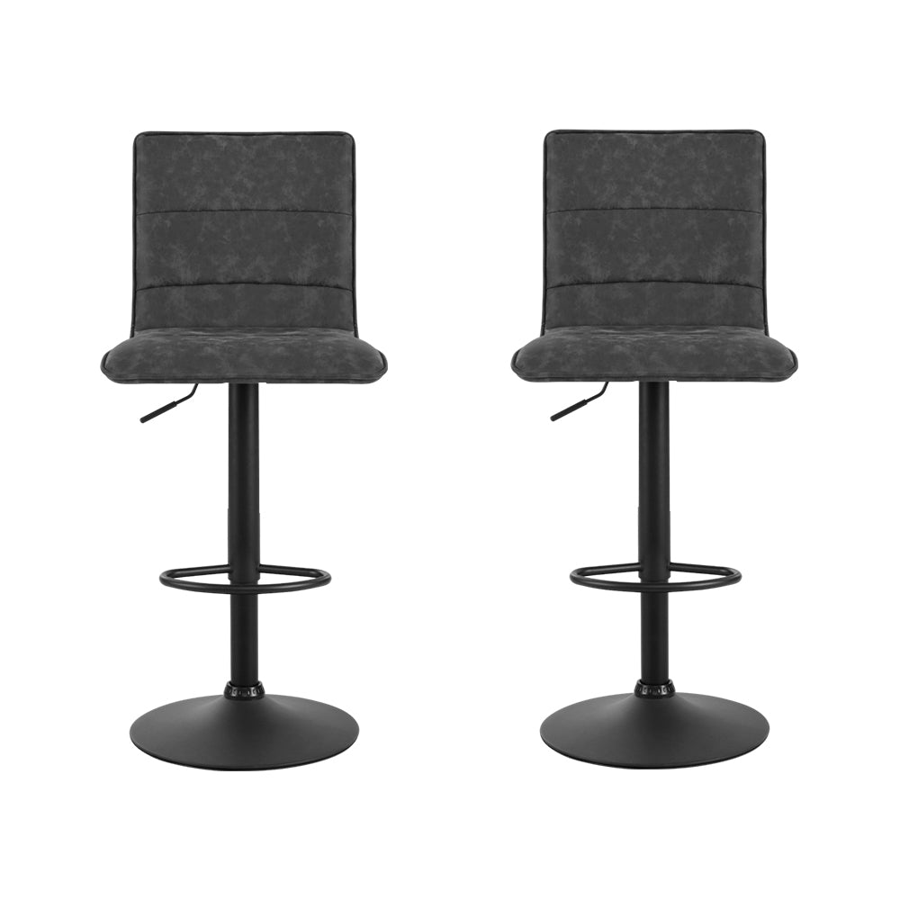Artiss Vintage Leather Adjustable Bar Stools