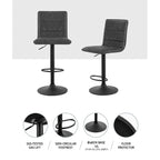 Artiss Vintage Leather Adjustable Bar Stools