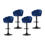 Elegant Velvet Gas Lift Bar Stools