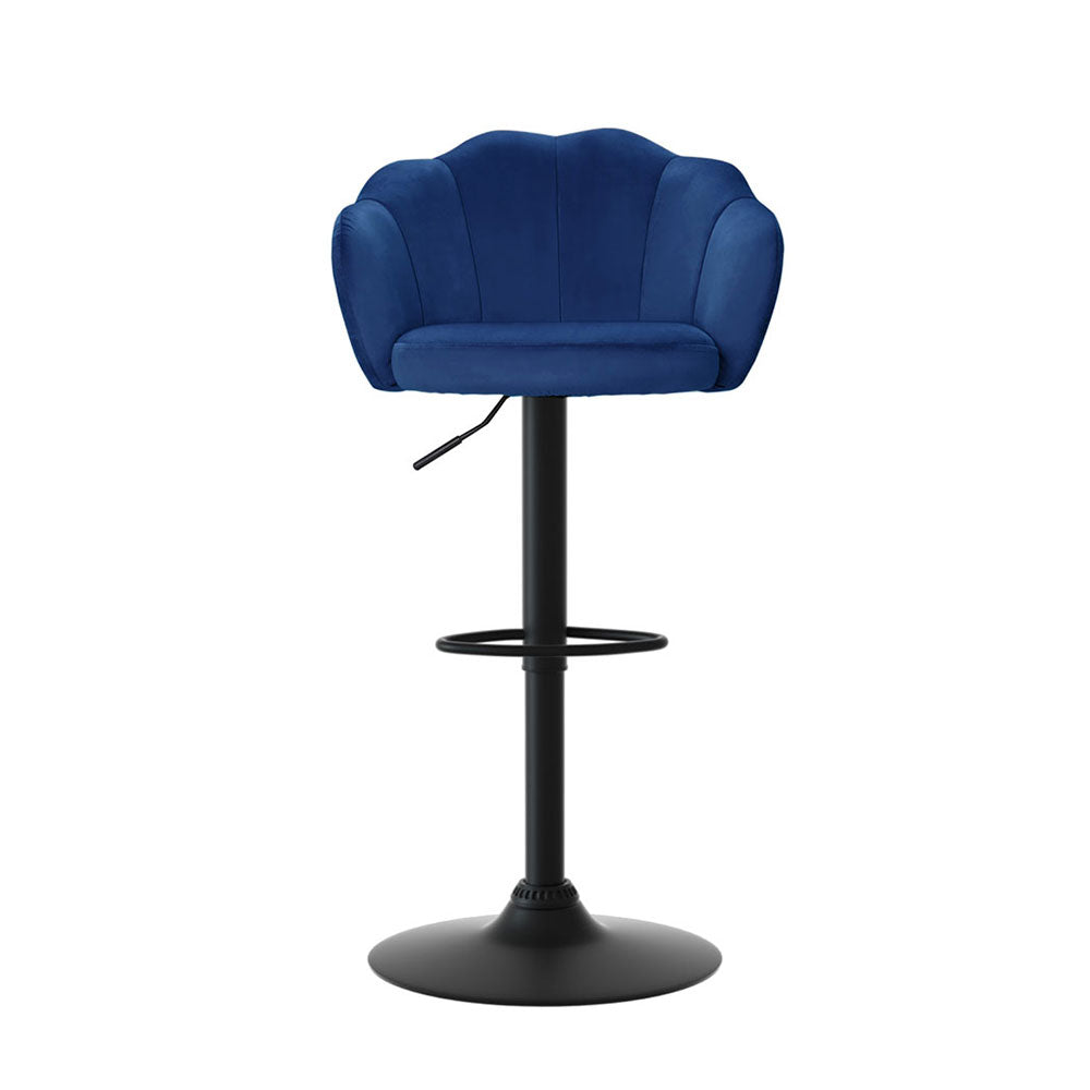Elegant Velvet Gas Lift Bar Stools