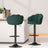 Elegant Velvet Gas Lift Bar Stools