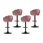 Elegant Velvet Gas Lift Bar Stools