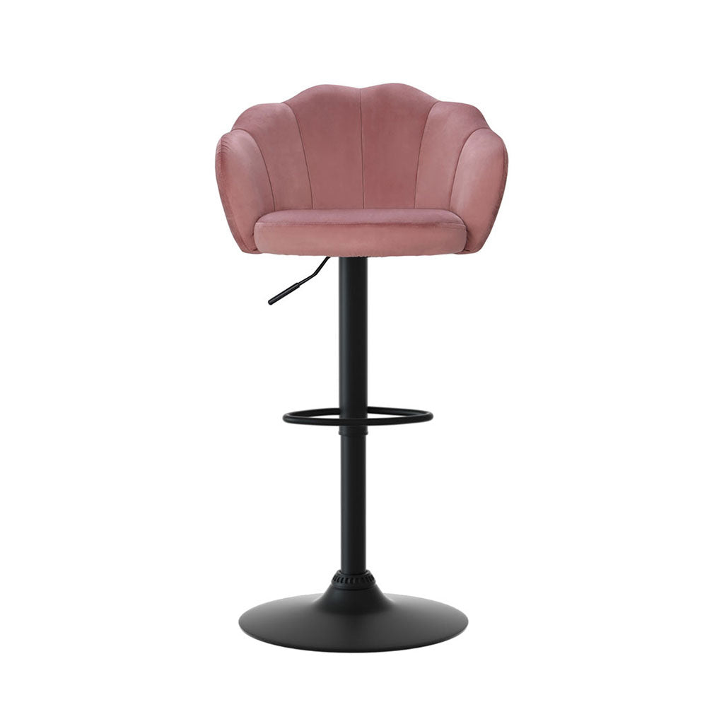 Elegant Velvet Gas Lift Bar Stools
