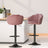 Elegant Velvet Gas Lift Bar Stools
