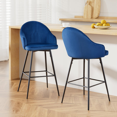 Artiss 2x Modern Swivel Bar Stools Set