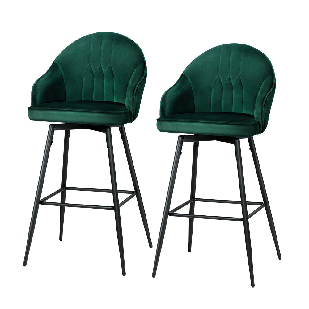Artiss 2x Modern Swivel Bar Stools Set