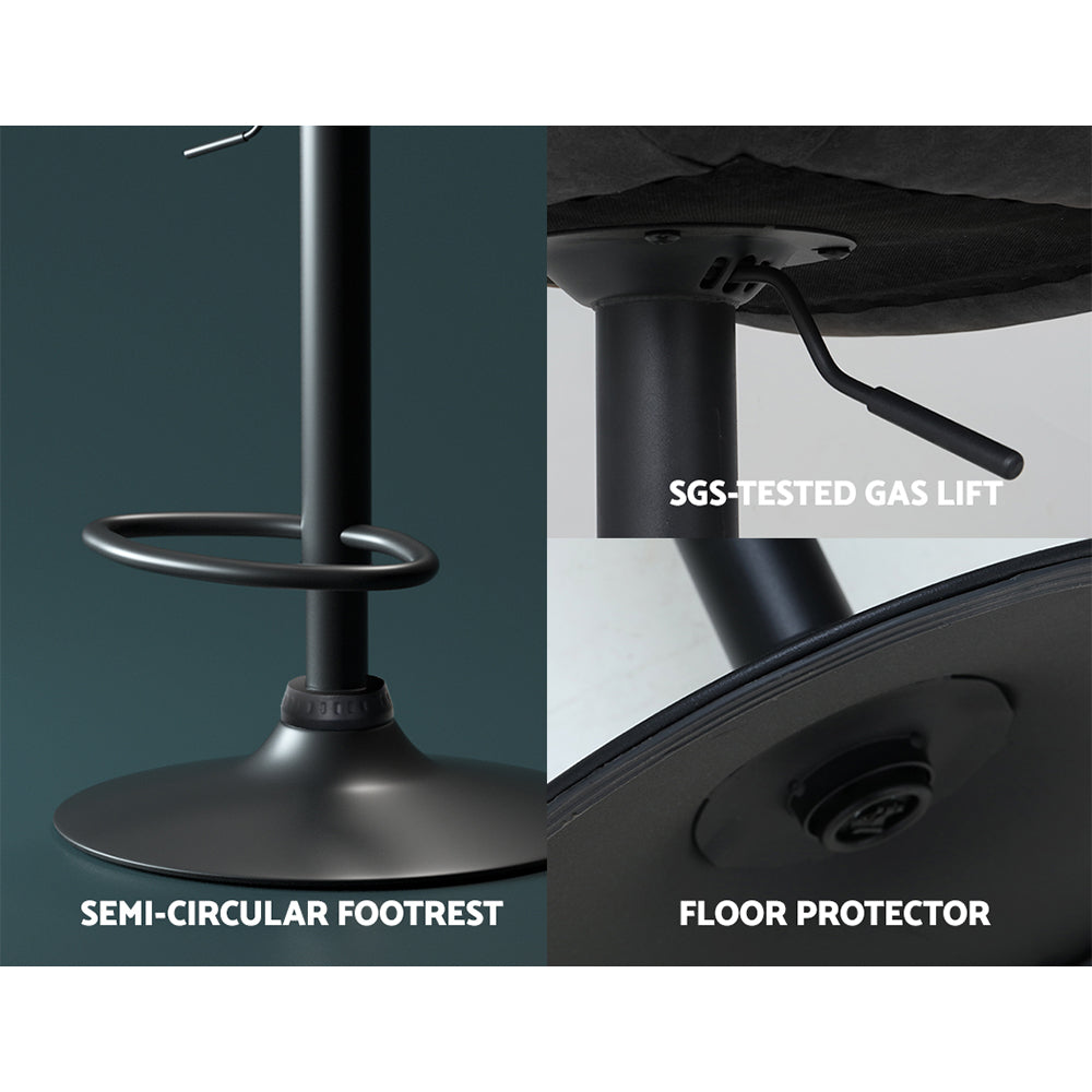 Artiss Vintage Leather Adjustable Bar Stools