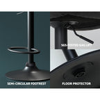 Artiss Vintage Leather Adjustable Bar Stools