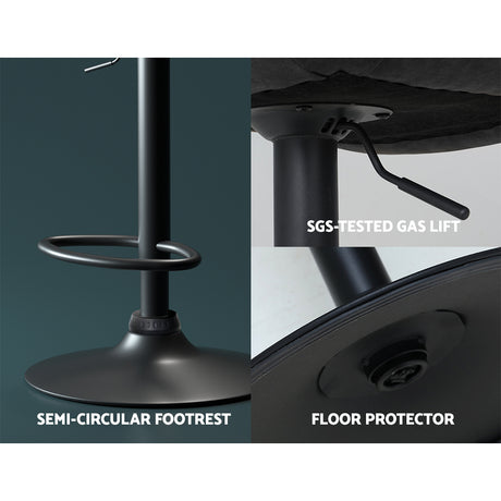 Artiss Vintage Leather Adjustable Bar Stools