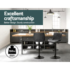 Artiss Vintage Leather Adjustable Bar Stools