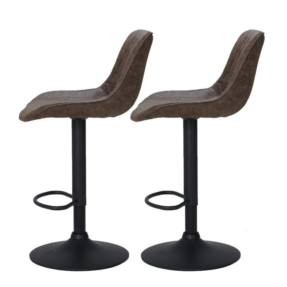 Artiss Vintage Leather Adjustable Bar Stools