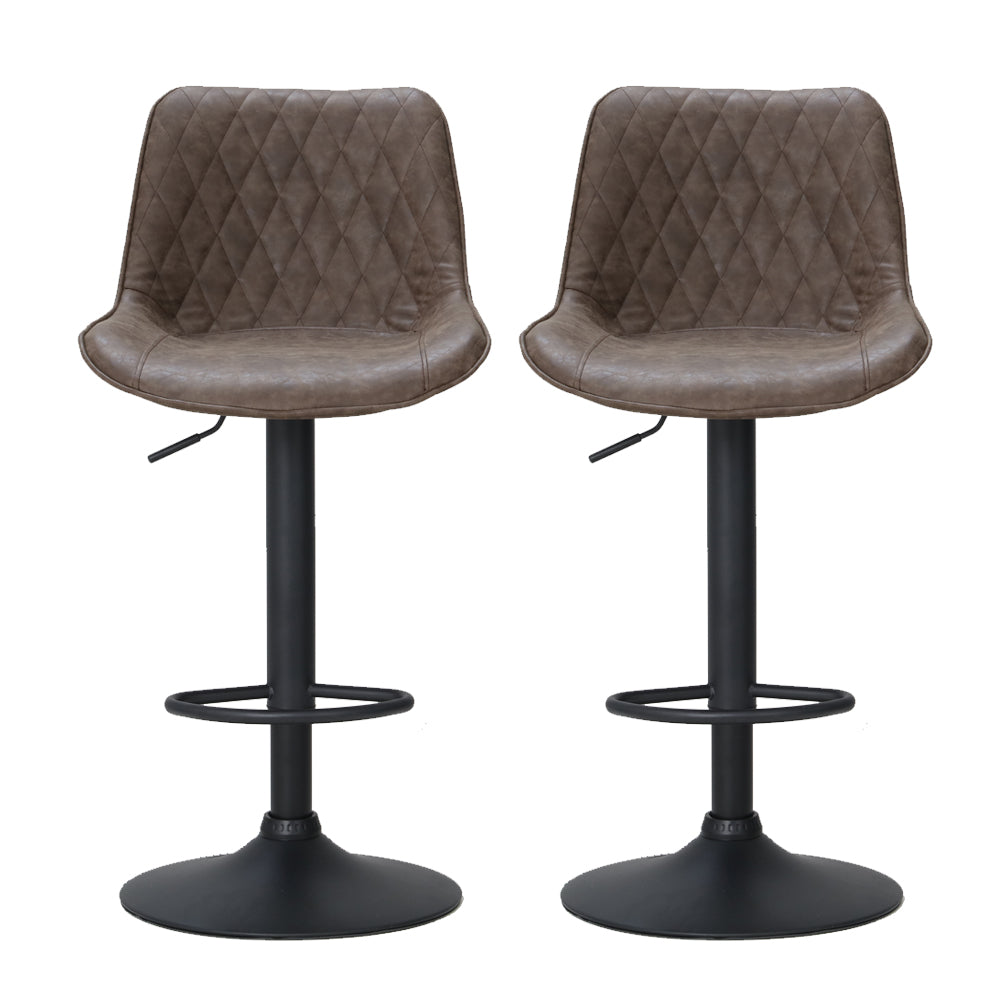 Artiss Vintage Leather Adjustable Bar Stools
