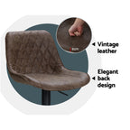 Artiss Vintage Leather Adjustable Bar Stools