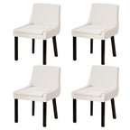 Corduroy Dining Chairs Set of 4 - Beige