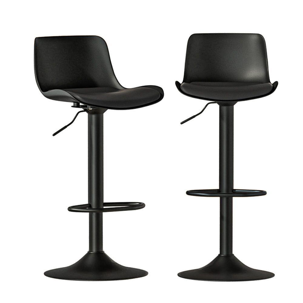 Artiss Fynn Adjustable Bar Stools - Black