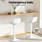 Artiss Fynn Swivel Bar Stools - White