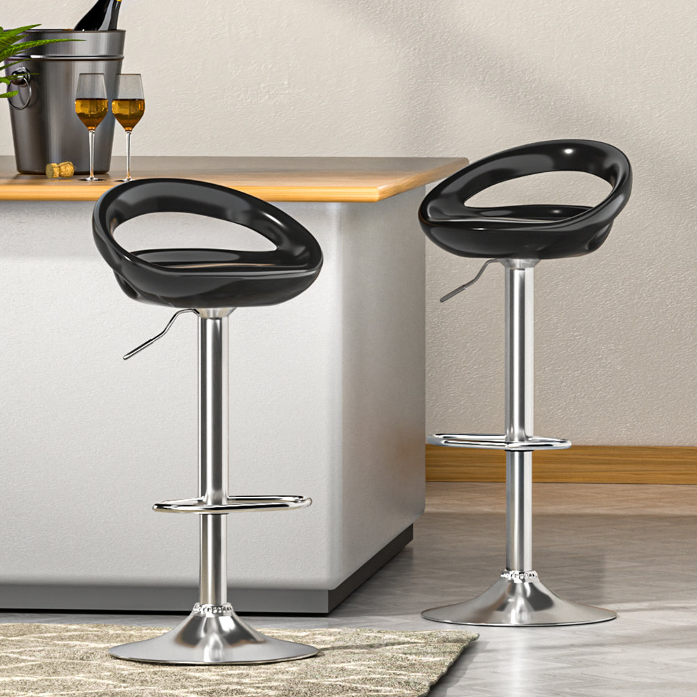 Artiss Dekker Black Gas Lift Bar Stools