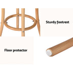 Artiss Apri Bar Stool - Rattan & Wood