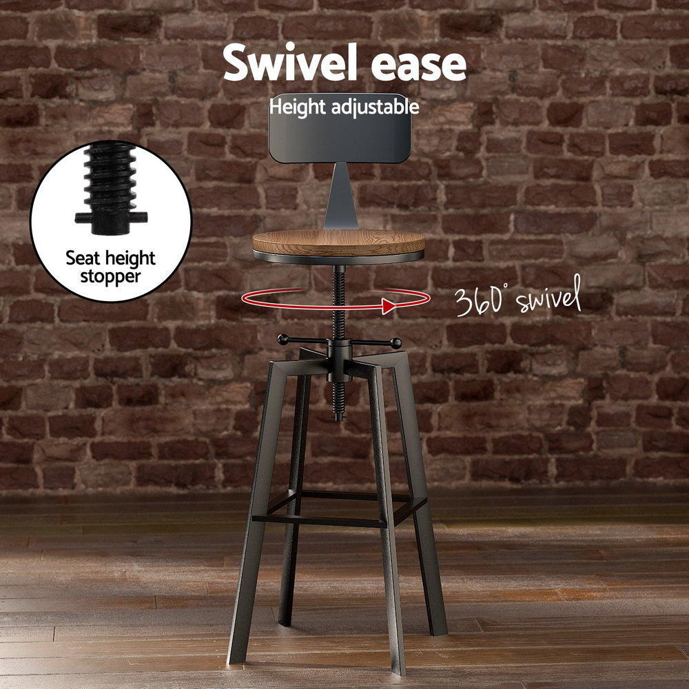 Artiss Industrial Bar Table and Stool Set